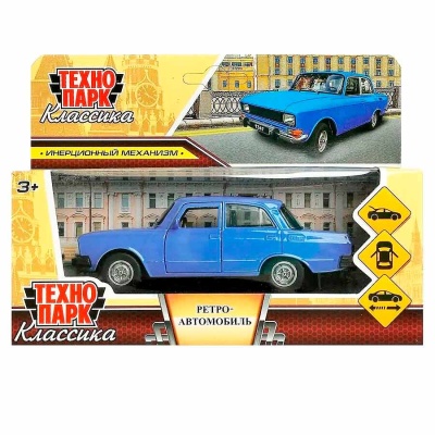 Машина металлическая инерционная АЗЛК Москвич-2140SL 12.5 см Технопарк AZLK2140M-12-PRP 4