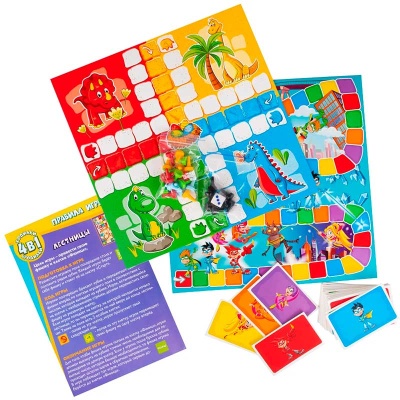 Игра настольная Ходилки-Бродилки 4 в 1 Dream Makers 2120C