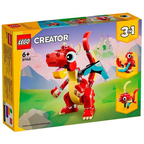 Конструктор Lego Creator 3-в-1 Красный дракон 149 деталей Lego 31145 фото 4