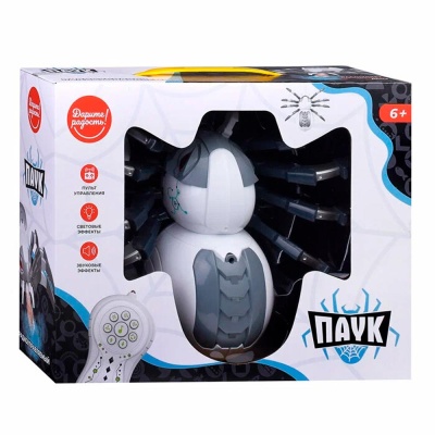 Паук радиоуправляемый эффект дыма световые звуковые эффекты Дарите радость UT0072 белый