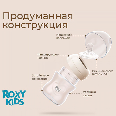 Бутылочка для кормления 120 мл от 0 месяцев Roxy-Kids RBTL-004-I 4