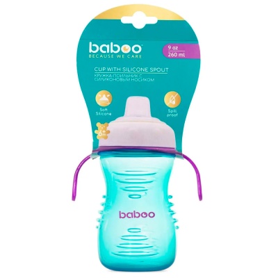 Поильник с силиконовым носиком 260 мл Baboo 8-124 зеленый 3