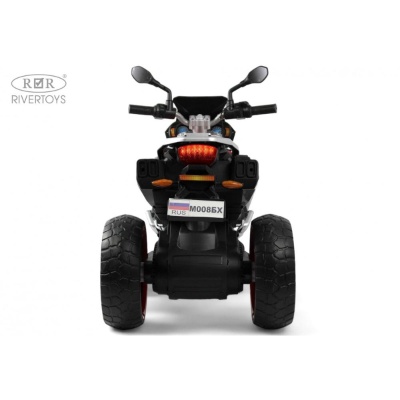Детский электромотоцикл RiverToys М008БХ красный