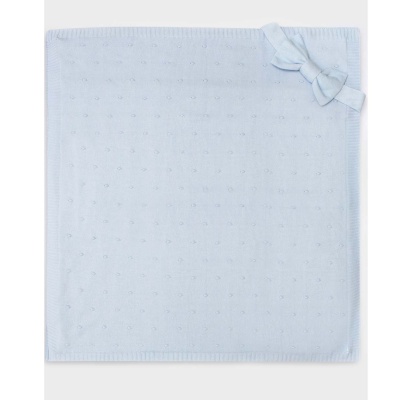 Вязаный комплект с подкладом Плед и бант Luxury Baby РП-0099 1