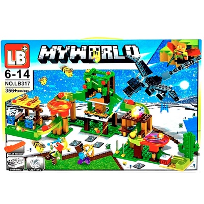 Конструктор Майнкрафт My World Нападение черного дракона LB+ LB317