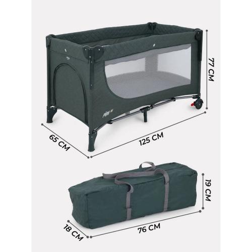 Манеж детский MOWBaby Play Plus RP102 dark green фото 3