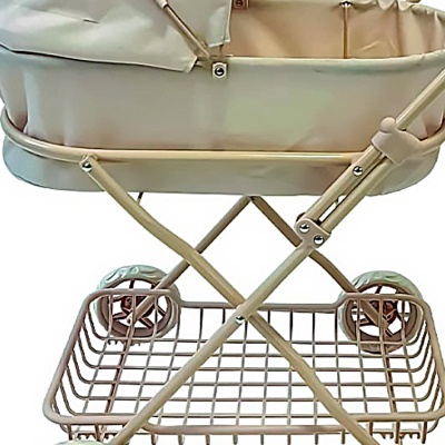 Коляска для кукол с сумкой и корзинкой Рыжий кот 9325-NB 4