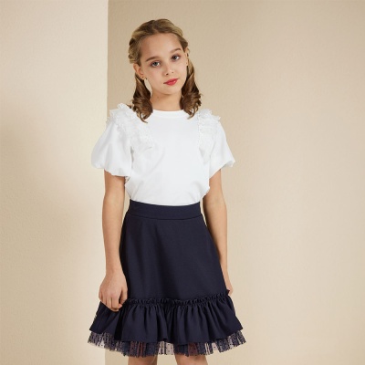 Юбка школьная Deloras 63953Q синяя 02