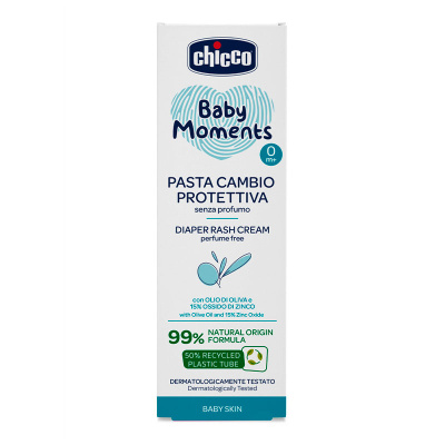 Детский крем Baby Moments от опрелостей под подгузник Chicco 00012114000000 2