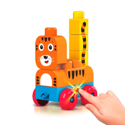 Конструктор для малышей Talky Blocks кнопочка Тигренок Азбукварик 1