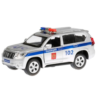 Металлическая инерционная машина Toyota Land Cruiser Prado Полиция Технопарк Prado-P-SL