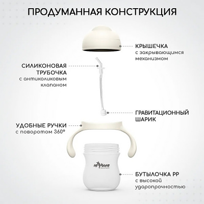 Поильник непроливайка с трубочкой Miyoumi P0003/216 3