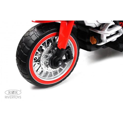 Детский электромотоцикл RiverToys М111БХ красный фото 12