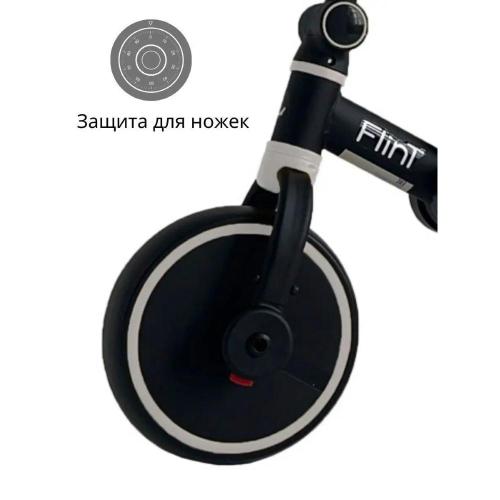 Беговел-велосипед с ручкой Bubago Flint BG-FP-109-8 чёрно-белый фото 11