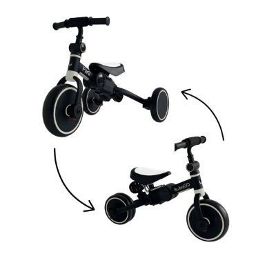 Беговел-велосипед с ручкой Bubago Flint BG-FP-109-8 чёрно-белый 04