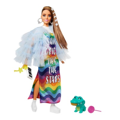 Кукла Barbie Экстра Rainbow Dress Mattel GYJ78 2