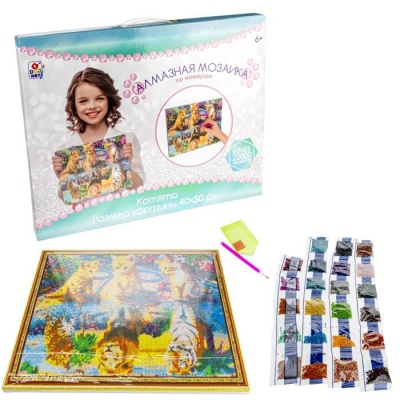 Алмазная мозаика Котята Art 50х40см 1 Toy Т21891
