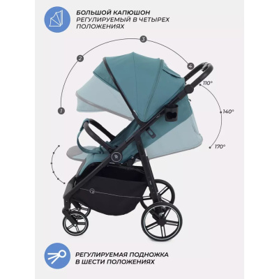 Коляска прогулочная Rant Volt RA353 Aqua 04