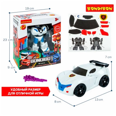 Трансформер 2в1 робот полицейская машина Bondibon BB6547 4