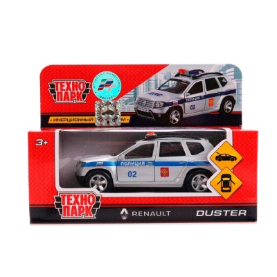 Металлическая инерционная машина Renault Duster Полиция Технопарк DUSTER-P 2