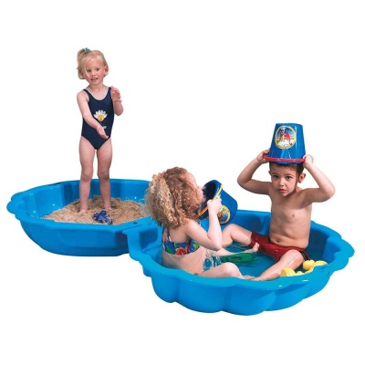 Песочница с крышкой Ракушка Maxi Paradiso Toys T00703 голубой 03