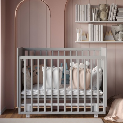 Детская кроватка Incanto Vikki серый/белый 03