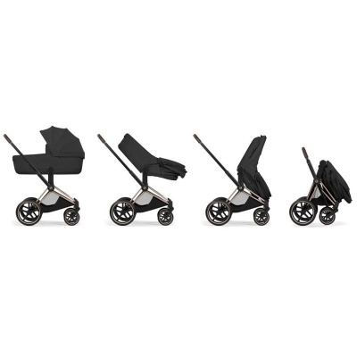Коляска 2 в 1 Cybex Priam V Style Rosegold Sepia Black