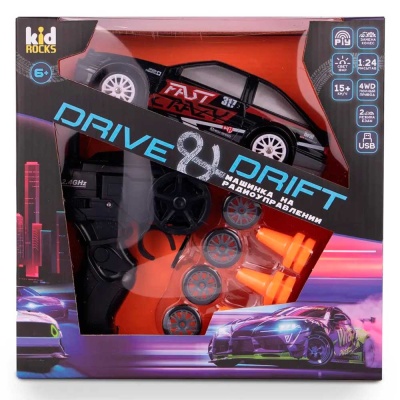 Машинка радиоуправляемая Легковая масштаб 1:24 Kid Rocks RC5277 черная 4