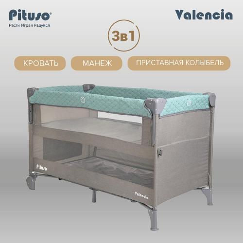 Манеж-кровать Pituso Valencia Mint Grey BS02-2-Mint_grey фото 10