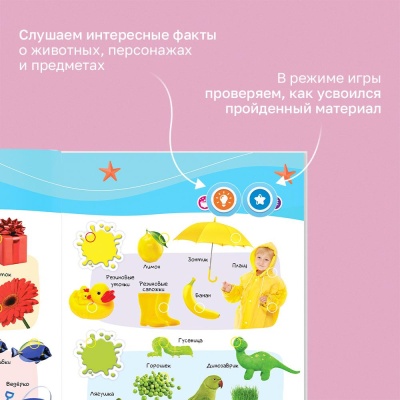 Интерактивная книга Большая Нажималка Первые знания BertToys FD150