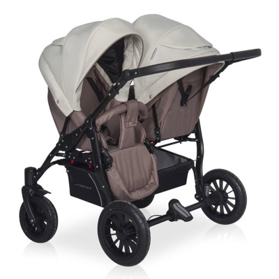 Коляска 2 в 1 для близнецов Riko Basic Saxo 3