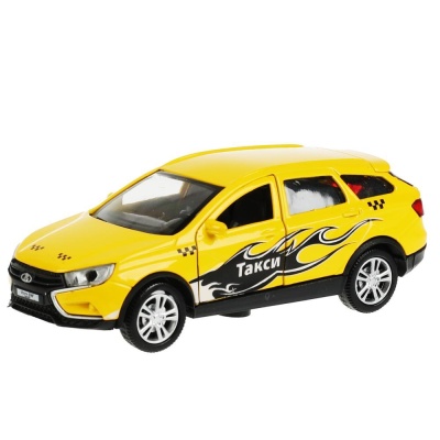 Металлическая машинка Lada Vesta SW Cross Такси Технопарк VESTACROSS-12TAX-GET 01