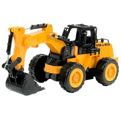 Колесный Экскаватор радиоуправляемый масштаб 1:32 с управляемыми подвижными деталями Sharktoys 83582