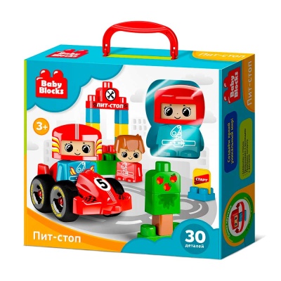 Конструктор Baby Blocks Пит-стоп 30 деталей Десятое Королевство 03909 3