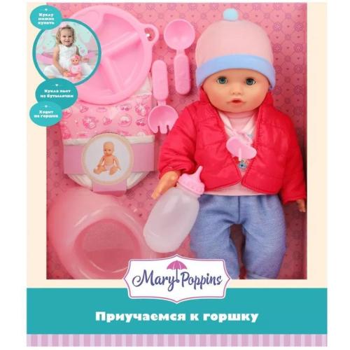 Пупс функциональный Приучаемся к горшку 30 см Mary Poppins 451326 фото 2
