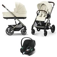 Коляска детская 3 в 1 Cybex Balios S Lux TPE Seashell Beige