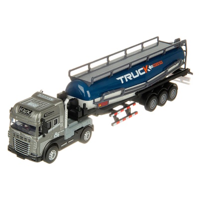 Грузовик цистерна фрикционный 39 см свет звук Veld Co 132828 серая 1