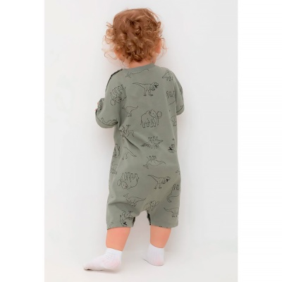 Полукомбинезон для мальчика Crockid КР 6499 зеленый чай динозавры к552 5 Полукомбинезон для мальчика Crockid КР 6499 зеленый чай динозавры к552 5