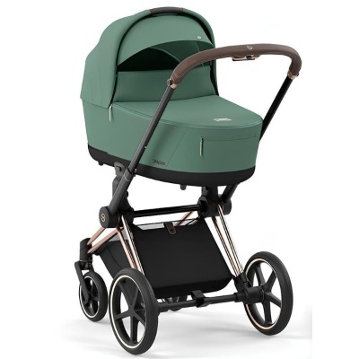 Коляска 2 в 1 Cybex Priam IV Rosegold Leaf Green