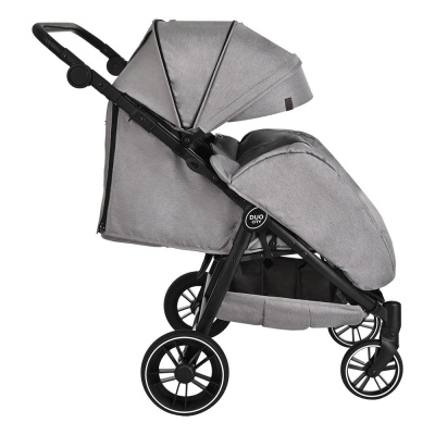 Детская прогулочная коляска для двойни Pituso Duocity Grey