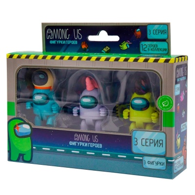 Набор фигурок Желтый герой 3 штуки 3 серия Among Us PMI AU6303B 3