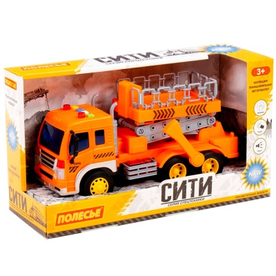 Автомобиль с подъёмником инерционный Сити Полесье 89748 02