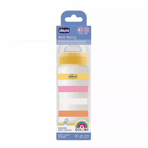 Бутылочка для кормления Well-Being Girl 330 мл от 4 месяцев Chicco 8058664166244 фото 5