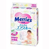 Подгузники (6-11 кг) Merries M 64 штуки