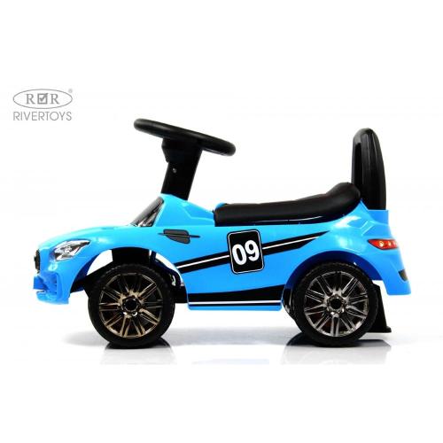 Детский толокар RiverToys L001LL-A синий фото 4