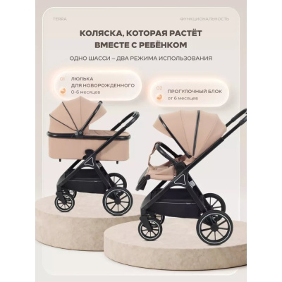 Коляска 2 в 1 Rant basic Terra RA163 Beige 03