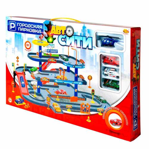 Парковка АвтоСити трехуровневая 61 деталь ABToys PT-00861 фото 2