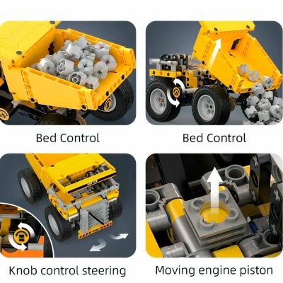 Конструктор Самосвал карьерный 372 детали CaDa Double Eagle C65001W 2