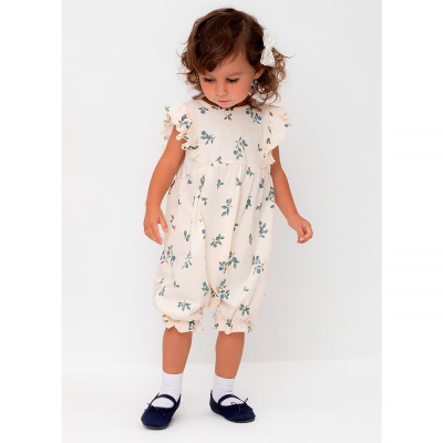 Полукомбинезон песочник для девочки Crockid КР 6408 айвори голубика к561 2 Полукомбинезон песочник для девочки Crockid КР 6408 айвори голубика к561 2