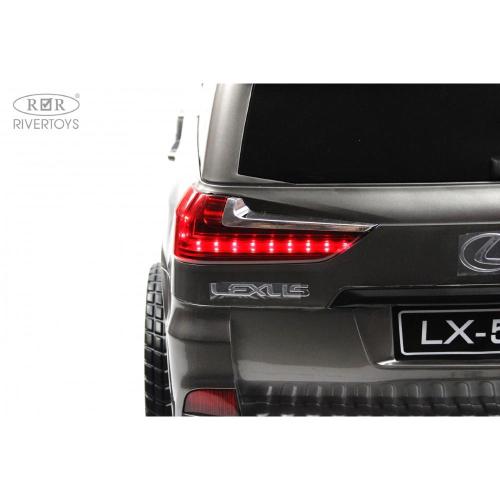 Детский электромобиль Lexus 570 RiverToys E555EE серый глянец фото 7